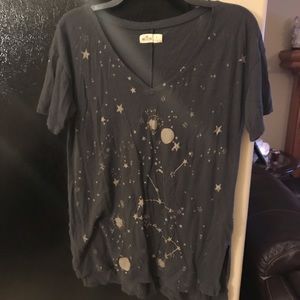 Hollister constellation v neck shirt